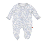 Pyjamas avec fermeture aimantée labyrinthe en modal - bleu  - Magnetic Me -