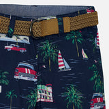Bermudas imprimé ceinture garçon - Mayoral - Hibox-Mini