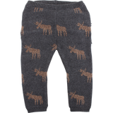 Pantalon tricot gris avec motifs dorés - EN FANT - Hibox-Mini